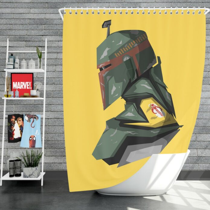 Star Wars Movie Character Boba Fett Shower Curtain