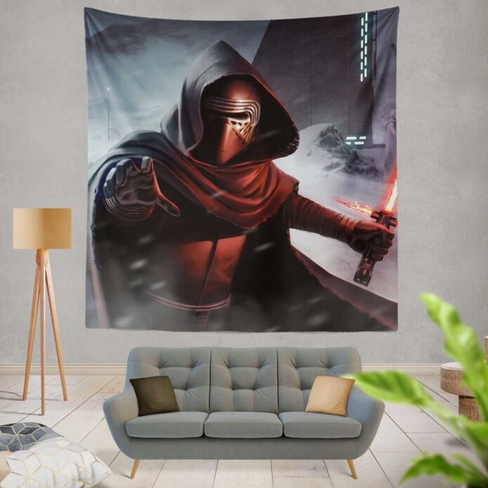 Star Wars Movie Kylo Ren Lightsaber Stormtrooper Wall Hanging Tapestry