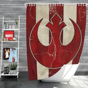 Star Wars Rebel Alliance Helm Movie Logo Shower Curtain