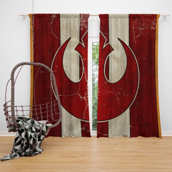 Star Wars Rebel Alliance Helm Movie Logo Window Curtain