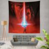 Star Wars The Last Jedi Movie Adam Driver Daisy Ridley Kylo Ren Luke Skywalker Mark Hamill Wall Hanging Tapestry