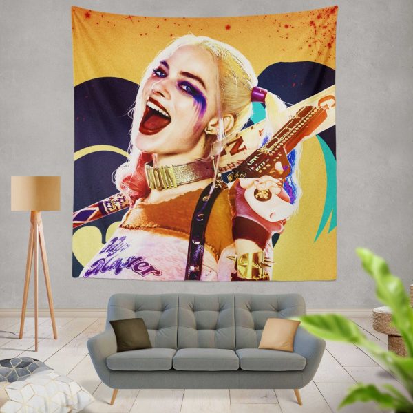 Suicide Squad Movie Harley Quinn Margot Robbie Wall Hanging Tapestry