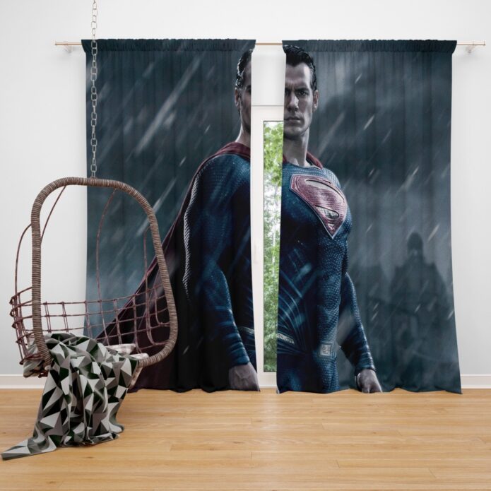 Superman in Batman v Superman Dawn of Justice Movie Window Curtain