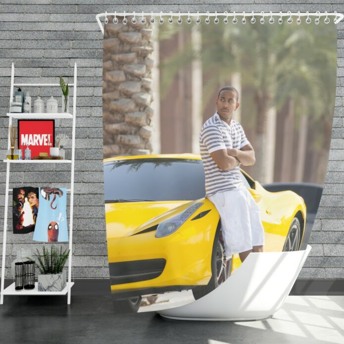 Tej Ludacris in Furious 7 Fast & Furious Movie Shower Curtain