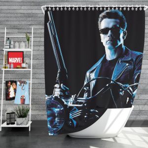 Terminator 2 Judgment Day Movie Arnold Schwarzenegger Shower Curtain