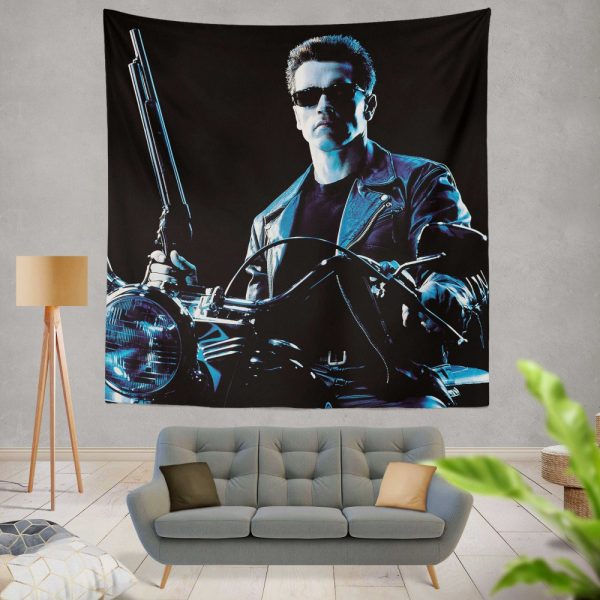 Terminator 2 Judgment Day Movie Arnold Schwarzenegger Wall Hanging Tapestry