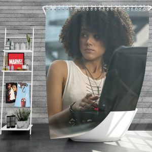 The Fate of The Furious Movie Nathalie Emmanuel Ramsey Shower Curtain