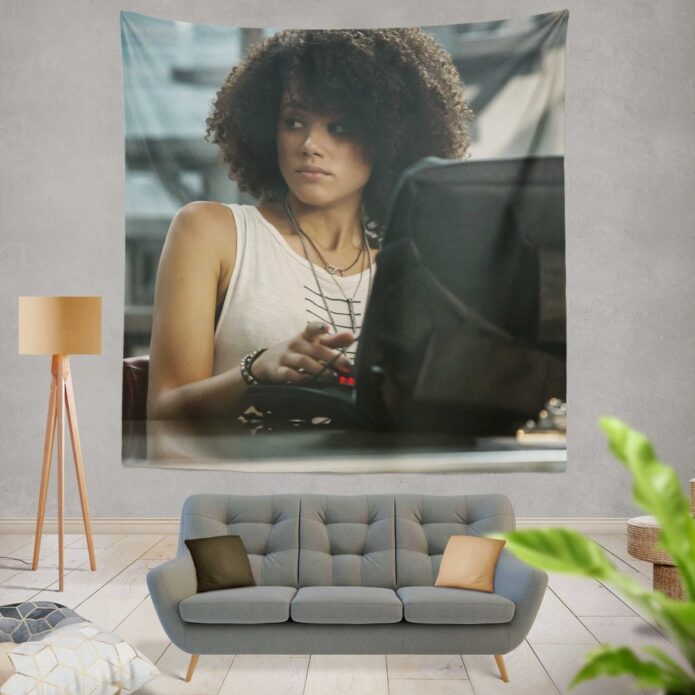 The Fate of The Furious Movie Nathalie Emmanuel Ramsey Wall Hanging Tapestry