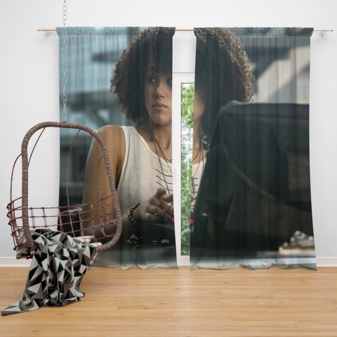 The Fate of The Furious Movie Nathalie Emmanuel Ramsey Window Curtain