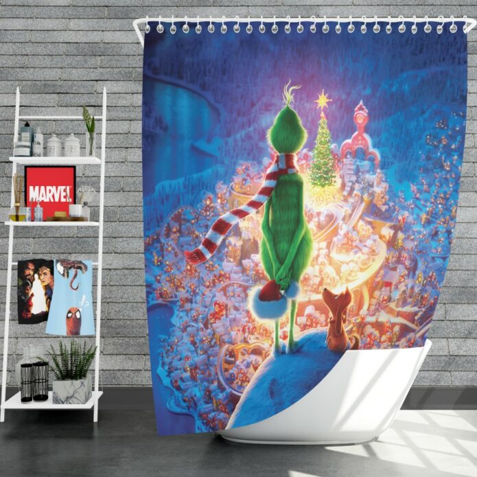 The Grinch Movie Christmas Shower Curtain