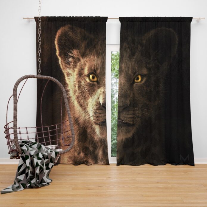 The Lion King 2019 Movie Simba Kids Window Curtain