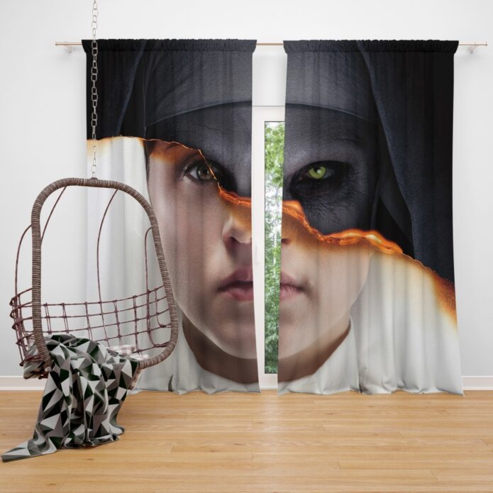 The Nun Movie Evil Girl Window Curtain