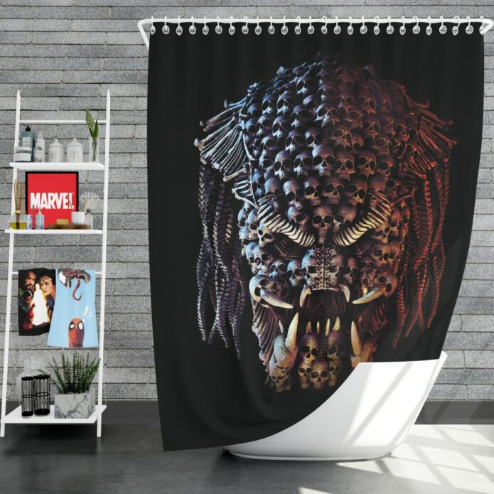 The Predator Movie Alien Sci Fi Skull Shower Curtain