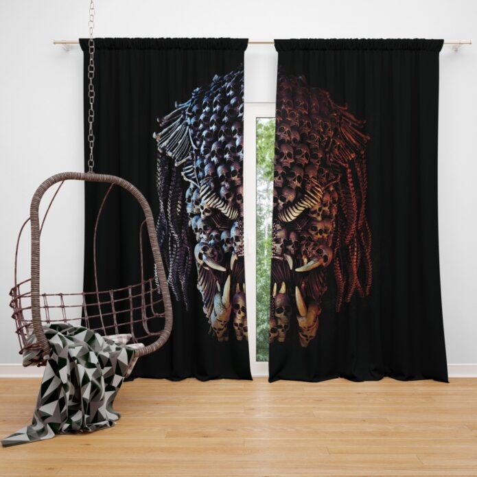 The Predator Movie Alien Sci Fi Skull Window Curtain