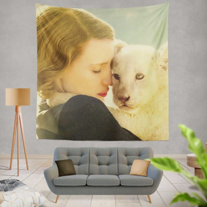 The Zookeeper's Wife Movie Jessica Chastain Wall Hanging Tapestry