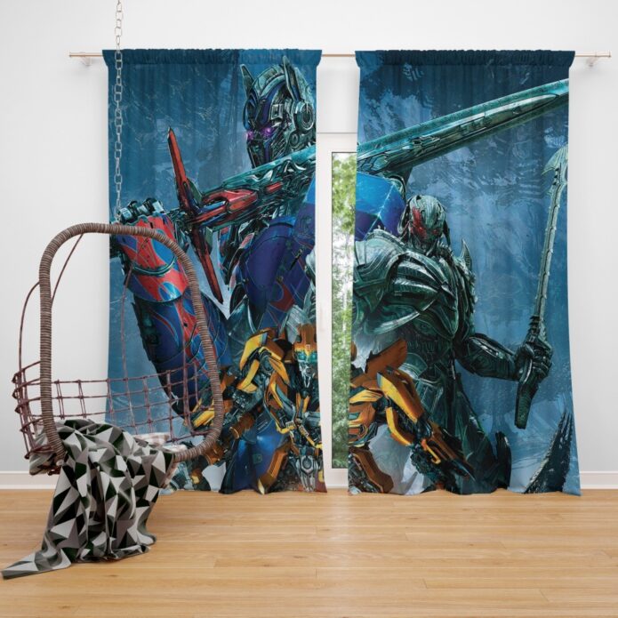 Transformers The Last Knight Movie Bumblebee Megatron Optimus Prime Window Curtain