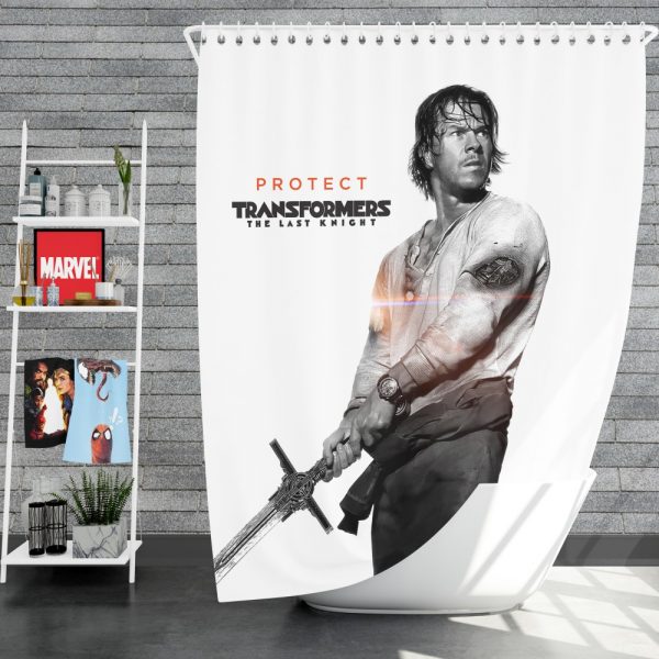 Transformers The Last Knight Movie Mark Wahlberg Shower Curtain