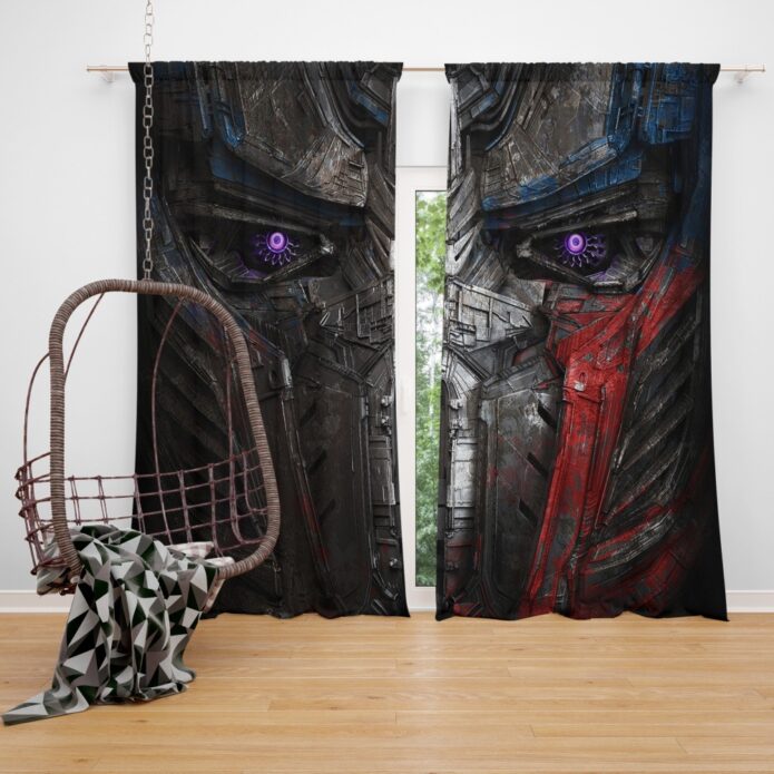 Transformers The Last Knight Movie Optimus Prime Transformers 5 Window Curtain