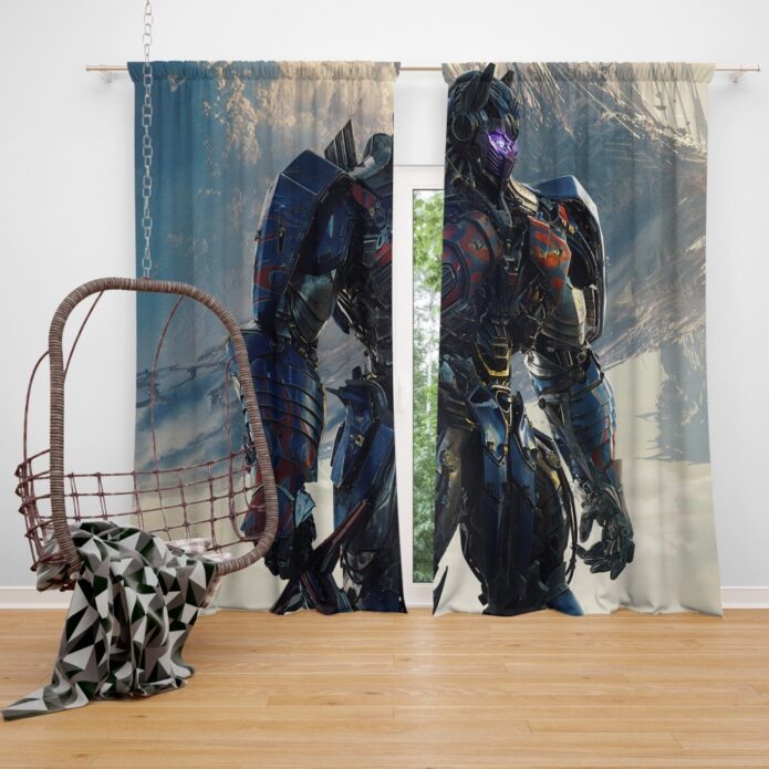 Transformers The Last Knight Sci-fi Thriller Movie Optimus Prime Window Curtain