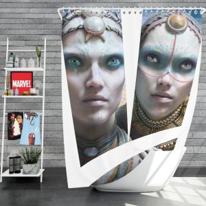 Valerian and the City of a Thousand Planets Movie Cara Delevingne Sergeant Laureline Shower Curtain