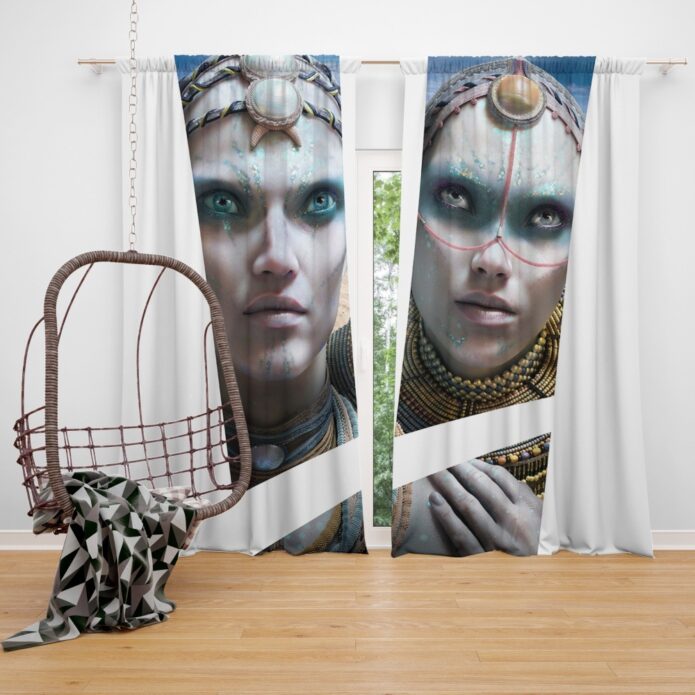 Valerian and the City of a Thousand Planets Movie Cara Delevingne Sergeant Laureline Window Curtain