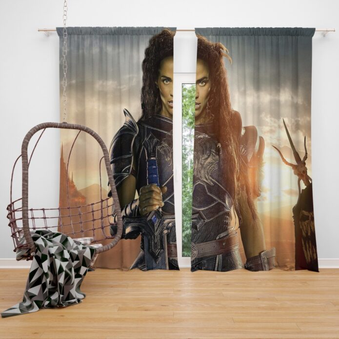 Warcraft Movie Armor Brunette Window Curtain