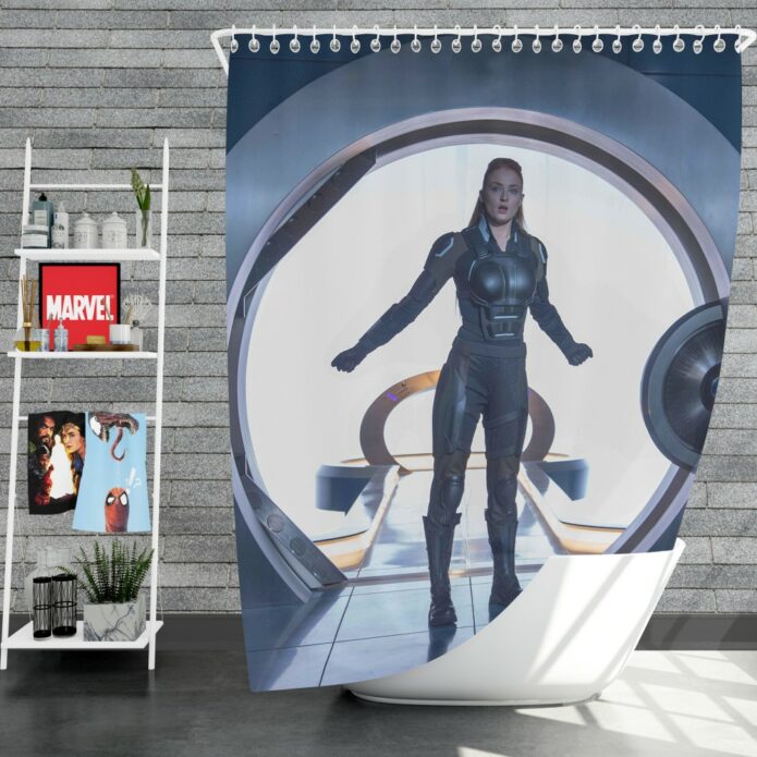 X-Men Apocalypse Movie Jean Grey Sophie Turner Shower Curtain