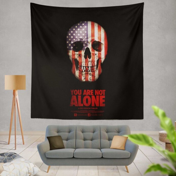 You Are Not Alone Movie Skull USA Wall Hanging Tapestry