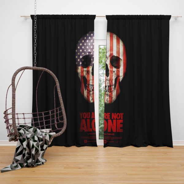 You Are Not Alone Movie Skull USA Window Curtain