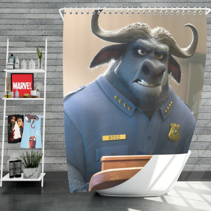 Zootopia Movie Chief Bogo Shower Curtain