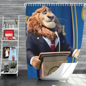 Zootopia Movie Mayor Lionheart Shower Curtain