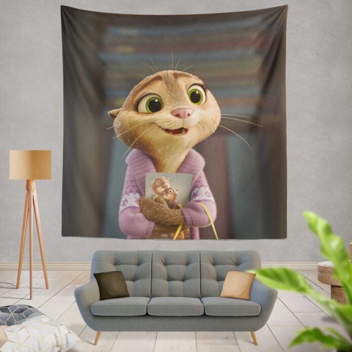Zootopia Movie Mrs Otterton Wall Hanging Tapestry