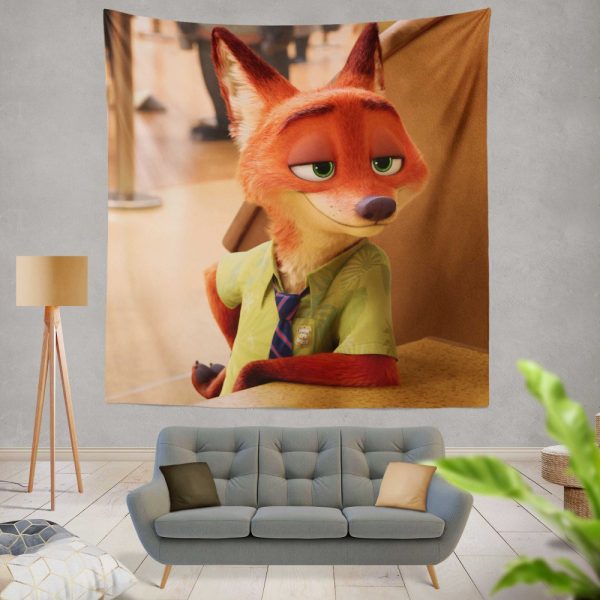 Zootopia Movie Nick Wilde Wall Hanging Tapestry