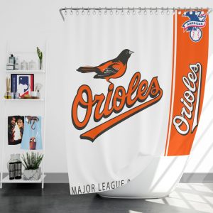 Baltimore Orioles MLB Baseball American League Bath Shower Curtain