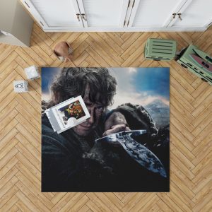 Bilbo Baggins in Lord Of The Rings Movie Bedroom Living Room Floor Carpet Rug 1