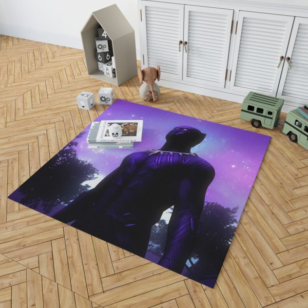 Black Panther Movie Artistic Marvel Comics Bedroom Living Room Floor Carpet Rug 2