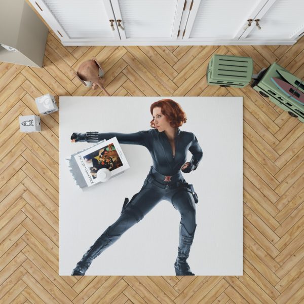 Black Widow in The Avengers Movie Scarlett Johansson Bedroom Living Room Floor Carpet Rug 1
