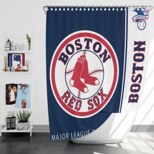 Boston Red Sox MLB Baseball American League Bath Shower Curtain
