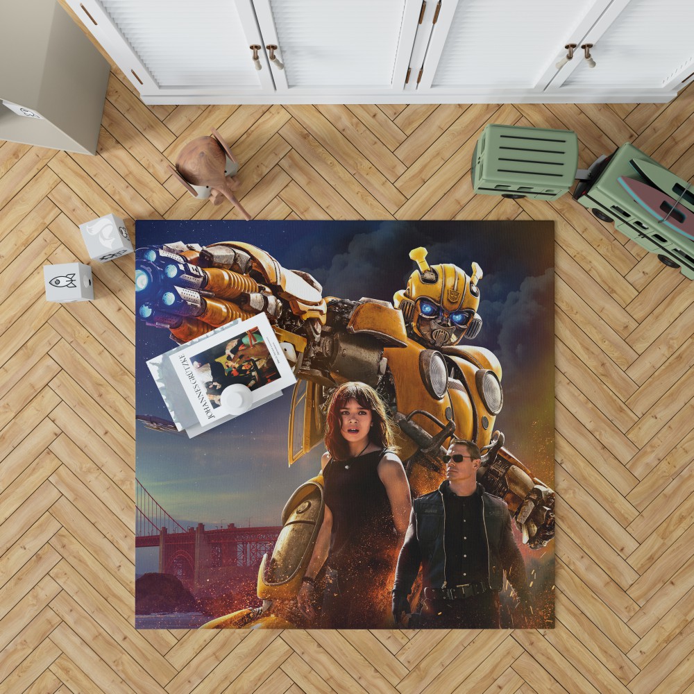 Bumblebee Movie Transformers Hailee Steinfeld John Cena Bedroom Living Room Floor Carpet Rug