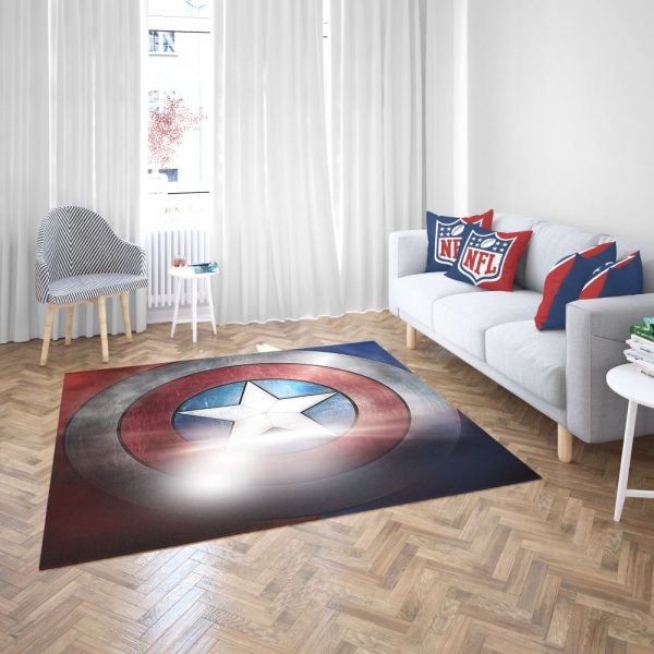 Captain America Shield American Marvel Bedroom Living Room Floor Carpet Rug 3
