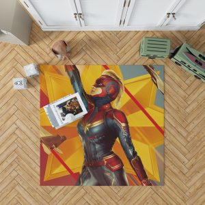 Captain Marvel Movie Brie Larson Avenger Bedroom Living Room Floor Carpet Rug 1