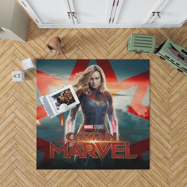 Captain Marvel Movie Brie Larson Marvel Cinematic Universe Bedroom Living Room Floor Carpet Rug 1