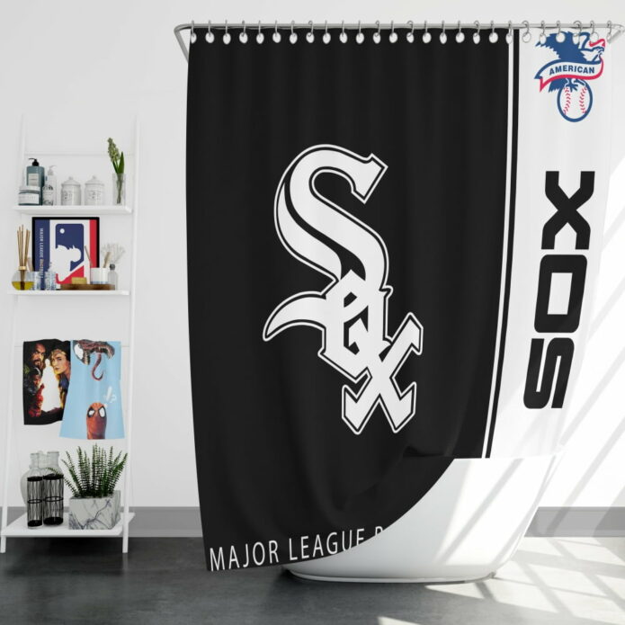 Chicago White Sox MLB Baseball American League Bath Shower Curtain
