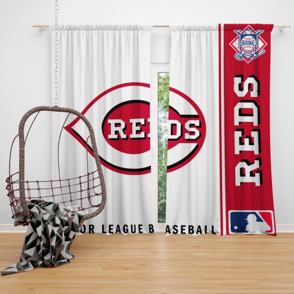 Cincinnati Reds MLB Baseball National League Window Curtain
