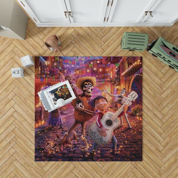 Coco Movie Coco Dante Ernesto de la Cruz Hector Imelda Rivera Bedroom Living Room Floor Carpet Rug 1