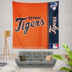 Detroit Tigers MLB Baseball American League Wall Hanging Tapestry