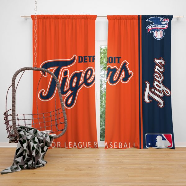 Detroit Tigers MLB Baseball American League Window Curtain