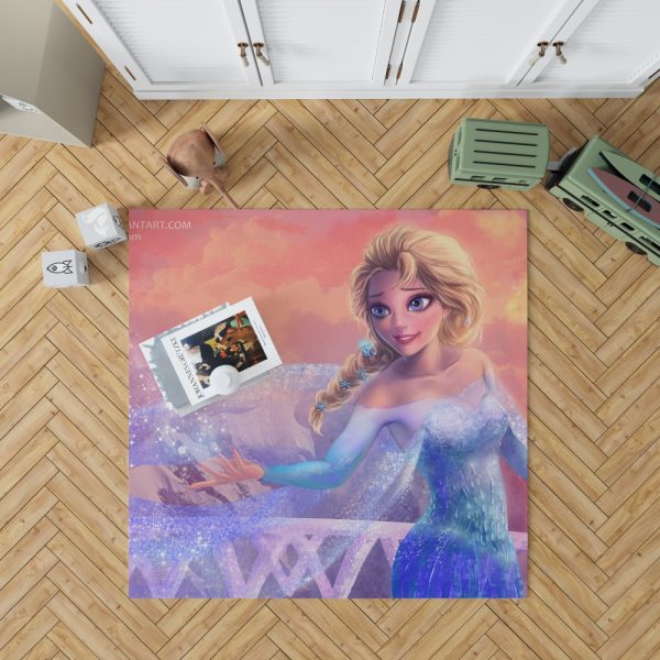 Elsa in Frozen 2 Movie Bedroom Living Room Floor Carpet Rug 1