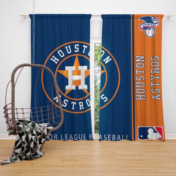 Houston Astros MLB Baseball American League Window Curtain