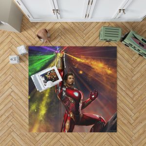 Iron Man Infinity Gauntlet Tony Stark Avengers Endgame Movie Bedroom Living Room Floor Carpet Rug 1